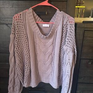 Pink Lily Mauve Knit Sweater